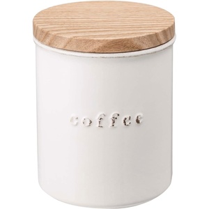 image:imageYAMAZAKI Home Tosca Ceramic Canister  Dry Food Kitchen Storage Container Organizer  Sugar  1525 Oz 450 MlCoffee