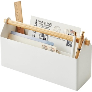 image:imageYAMAZAKI Home Tosca Desk Organizer  Stationary Holder For Office amp School Supplies  Caddy  Steel  WoodModern