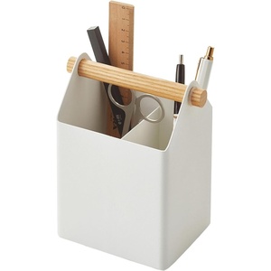 image:imageYAMAZAKI Home Tosca Desk Organizer  Stationary Holder For Office amp School Supplies  Pens  Steel  Wood  Stationary holder for office amp school supplies Durable steel and wood construction Compact spacesaving desk organizerOne Size