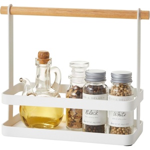 image:imageYAMAZAKI Home Tosca Spice Rack  Steel  Wood  Slim minimalist steel spice rack with a practical wooden handle A smart fit for modern homes Keeps essentials organizedWhite
