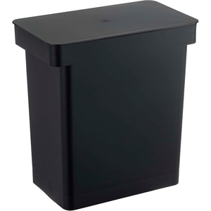 image:imageYAMAZAKI Home Tower 65 Gallon Rolling Trash Can Dual Compartment Kitchen Odor Free Garbage Can Recycling Bin with Handles  Polypropylene  66 Gallons 25 LitersBlack