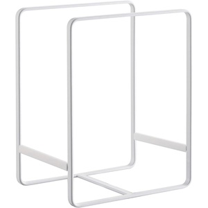 image:imageYAMAZAKI Home Tower Plate RackDish StandDish StoragePlate Holder  Large  Steel  Sturdy steel plate rack dish stand dish storage and plate holder Ideal for compact cabinets or countertops Saves spaceWhite