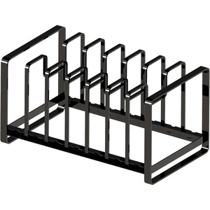 image:imageYAMAZAKI Home Tower Under Sink Pot Lids And Frying Pan Storage Kitchen Drawer Organizer Rack  SteelBlack
