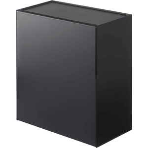 image:imageYAMAZAKI Home Tower Wall Mounted Storage Or Trash Bin With Tray Small Wastebasket With Lid Bathroom Or Kitchen Organizer  Abs Plastic