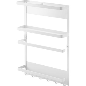 image:imageYAMAZAKI home 2560 Kitchen RackMagnetic Storage Holder amp Organizer One Size White  Magnetic refrigerator organizer and wall holder for spices and paper towels Adds practical everyday storage Saves space