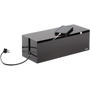 image:imageYamazaki Home Cable Management Box  Cord Organizer Box with Lid Minimalist Cable Storage for Office ABS Plastic  Sleek cable storage container for office spaces Removable lid prevents dust buildup Helps keep everyday tech organizedBrown