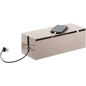 image:imageYamazaki Home Cable Management Box  Cord Organizer Box with Lid Minimalist Cable Storage for Office ABS Plastic  Sleek cable storage container for office spaces Removable lid prevents dust buildup Helps keep everyday tech organizedTaupe