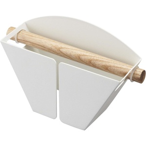 image:imageYamazaki Home Magnetic Coffee Filter Case Size 04 Steel and Wood White  Magnetic coffee filter storage organizer holder container and dispenser Holds size 04 filters Modern Spacesaving designOne Size
