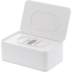 image:imageYamazaki Home Smart Wet Tissue Case  Flushable Wet Wipes Holder Dispenser Storage Box Container for Bathroom  Abs PlasticWhite