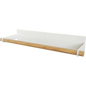 image:imageYamazaki Home Tosca Magnetic Paper Towel Or Dish Towel Holder  Kitchen Storage  Paper Towel  Steel  Wood  Spacesaving magnetic paper towel or dish towel holder for kitchen storage Durable steel and wood construction Saves spaceWhite