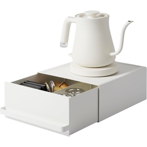 image:imageYamazaki Home Tower Kitchen Appliance Rack With Drawers  SpaceSaving UnderAppliance Storage Organizer For Sugar Tea Packs Mixers Coffee Makers Electric Pots  Steel  Spacesaving organizer for sugar tea packs mixers coffee makers and electric pots Helps keep everyday spaces organizedWhite