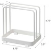 image:imageYAMAZAKI Home Cutting Board Stand Kitchen Storage Holder Metal Rack White  Efficient kitchen storage rack and holder organizer Perfect for clutterfree countertops Keeps busy spaces neat and tidyWhite