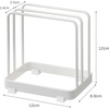 image:imageYAMAZAKI Home Cutting Board Stand Kitchen Storage Holder Metal Rack White  Efficient kitchen storage rack and holder organizer Perfect for clutterfree countertops Keeps busy spaces neat and tidyWhite