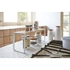 image:imageYAMAZAKI Home Kitchen Rack  Counter Storage Shelf Organizer Steel  WoodWhite  Tosca singletier riser maximizes space Perfect for organizing spices plates or mugs Adds practical everyday storageKitchen Rack Wide