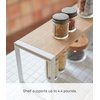 image:imageYAMAZAKI Home Kitchen Rack  Counter Storage Shelf Organizer Steel  WoodWhite  Tosca singletier riser maximizes space Perfect for organizing spices plates or mugs Adds practical everyday storageKitchen Rack Wide