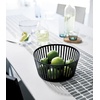 image:imageYAMAZAKI Home Striped Steel Fruit Basket  Kitchen Storage Produce Holder Steel Wide BlackBlack