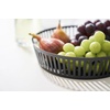 image:imageYAMAZAKI Home Striped Steel Fruit Basket  Kitchen Storage Produce Holder Steel Wide BlackBlack