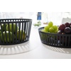 image:imageYAMAZAKI Home Striped Steel Fruit Basket  Kitchen Storage Produce Holder Steel Wide BlackBlack