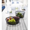 image:imageYAMAZAKI Home Striped Steel Fruit Basket  Kitchen Storage Produce Holder Steel Wide BlackBlack