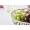 image:imageYAMAZAKI Home Striped Steel Fruit Basket  Kitchen Storage Produce Holder Steel Wide BlackWhite