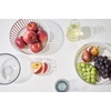 image:imageYAMAZAKI Home Striped Steel Fruit Basket  Kitchen Storage Produce Holder Steel Wide BlackWhite