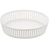 image:imageYAMAZAKI Home Striped Steel Fruit Basket  Kitchen Storage Produce Holder Steel Wide BlackWhite