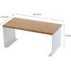 image:imageYAMAZAKI Home Tosca WoodTop Stackable Kitchen Rack  Modern Counter Shelf Organizer  Large  Steel  Wood  Stack Up to Two  Modern countertop shelf riser maximizes kitchen space Stackable design Freestanding rack with a warm woodtop plateSmall