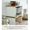 image:imageYAMAZAKI Home Tosca WoodTop Stackable Kitchen Rack  Modern Counter Shelf Organizer  Large  Steel  Wood  Stack Up to Two  Modern countertop shelf riser maximizes kitchen space Stackable design Freestanding rack with a warm woodtop plateSmall