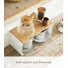 image:imageYAMAZAKI Home Tosca WoodTop Stackable Kitchen Rack  Modern Counter Shelf Organizer  Large  Steel  Wood  Stack Up to Two  Modern countertop shelf riser maximizes kitchen space Stackable design Freestanding rack with a warm woodtop plateSmall