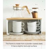 image:imageYAMAZAKI Home Tosca WoodTop Stackable Kitchen Rack  Modern Counter Shelf Organizer  Large  Steel  Wood  Stack Up to Two  Modern countertop shelf riser maximizes kitchen space Stackable design Freestanding rack with a warm woodtop plateSmall