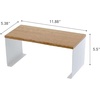 image:imageYAMAZAKI Home Tosca WoodTop Stackable Kitchen Rack  Modern Counter Shelf Organizer  Large  Steel  Wood  Stack Up to Two  Modern countertop shelf riser maximizes kitchen space Stackable design Freestanding rack with a warm woodtop plateSmall