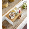 image:imageYAMAZAKI Home Tosca WoodTop Stackable Kitchen Rack  Modern Counter Shelf Organizer  Large  Steel  Wood  Stack Up to Two  Modern countertop shelf riser maximizes kitchen space Stackable design Freestanding rack with a warm woodtop plateLarge