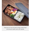 image:imageYAMAZAKI Home Tower VacuumSealing Bento Box MicrowaveSafe Leak Proof Wide Lunch Box Or Food Storage Container For Fridge Or Freezer  Polypropylene  500MlBlack