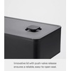 image:imageYAMAZAKI Home Tower VacuumSealing Bento Box MicrowaveSafe Leak Proof Wide Lunch Box Or Food Storage Container For Fridge Or Freezer  Polypropylene  500MlBlack