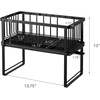 image:imageYAMAZAKI Home TwoTier Adjustable Dish Drainer Rack Compact Drying Rack with Hooks Utensils Holder Steel Draining Spout Water Resistant No Assembly Req  Twotier adjustable dish drainer rack with side hooks and a dedicated utensils holder Helps keep everyday spaces organizedBlack