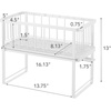 image:imageYAMAZAKI Home TwoTier Adjustable Dish Drainer Rack Compact Drying Rack with Hooks Utensils Holder Steel Draining Spout Water Resistant No Assembly Req  Twotier adjustable dish drainer rack with side hooks and a dedicated utensils holder Helps keep everyday spaces organizedWhite
