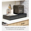 image:imageYAMAZAKI Home UnderAppliance Drawer with Double PullOut Shelf 2Way Kitchen Organizer with SlideOut Table 315 Wide Rack  SteelBlack