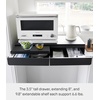 image:imageYAMAZAKI Home UnderAppliance Drawer with Double PullOut Shelf 2Way Kitchen Organizer with SlideOut Table 315 Wide Rack  SteelBlack