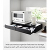 image:imageYAMAZAKI Home UnderAppliance Drawer with Double PullOut Shelf 2Way Kitchen Organizer with SlideOut Table 315 Wide Rack  SteelBlack