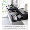 image:imageYAMAZAKI Home UnderAppliance Drawer with Double PullOut Shelf 2Way Kitchen Organizer with SlideOut Table 315 Wide Rack  SteelBlack