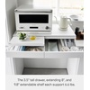 image:imageYAMAZAKI Home UnderAppliance Drawer with Double PullOut Shelf 2Way Kitchen Organizer with SlideOut Table 315 Wide Rack  SteelWhite