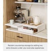 image:imageYAMAZAKI Home UnderAppliance Drawer with Double PullOut Shelf 2Way Kitchen Organizer with SlideOut Table 315 Wide Rack  SteelWhite