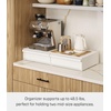 image:imageYAMAZAKI Home UnderAppliance Drawer with Double PullOut Shelf 2Way Kitchen Organizer with SlideOut Table 315 Wide Rack  SteelWhite