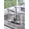 image:imageYAMAZAKI Industries 5080 Faucet Sponge amp Brush Holder Tower White Approx 55 x 69 x 51 inches 14 x 175 x 13 cm Tower Sponge Rack Brush StandWhite