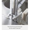 image:imageYAMAZAKI Industries 5080 Faucet Sponge amp Brush Holder Tower White Approx 55 x 69 x 51 inches 14 x 175 x 13 cm Tower Sponge Rack Brush StandWhite