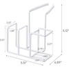 image:imageYAMAZAKI Industries 5080 Faucet Sponge amp Brush Holder Tower White Approx 55 x 69 x 51 inches 14 x 175 x 13 cm Tower Sponge Rack Brush StandWhite