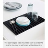 image:imageYamazaki Home Foldable Drainer Tray  Kitchen Dish Drying Mat  No Assembly ReqBlack