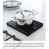 image:imageYamazaki Home Foldable Drainer Tray  Kitchen Dish Drying Mat  No Assembly ReqBlack