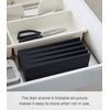 image:imageYamazaki Home Foldable Drainer Tray  Kitchen Dish Drying Mat  No Assembly ReqBlack
