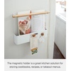 image:imageYamazaki Home Tosca Magnetic Recipe Book Rack  Magnet Holder Kitchen Storage Organizer  Steel  Wood